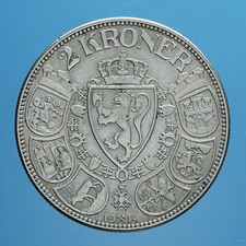NORVEGIA HAAKON VII 2 KRONER