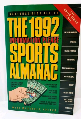 Vintage 1992 sports almanac - 1992,