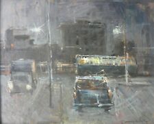 Franco Mazzucchetti (Sanremo 1935-Milano 1996) Notturno in periferia OLIO 1969