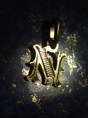 Breloque pendentif lettre or - breloque,