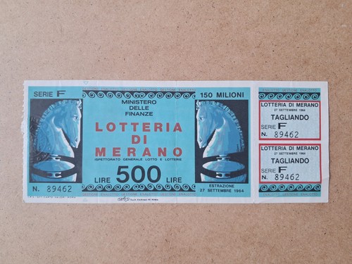 Biglietto lotteria merano - biglietto,