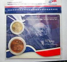 SET MONETA DA 1 DOLLARO PRESIDENZIALE PIU MEDAGLIA FDC MARTIN VAN BUREN