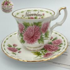 Tazza da caffè in porcellana Royal Albert con mese tazzina inglese Novembre 1970