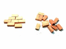 20 mattoni 10x20 mm spesso 6 mm 20 pz   terracotta  presepe  crib gia spegra