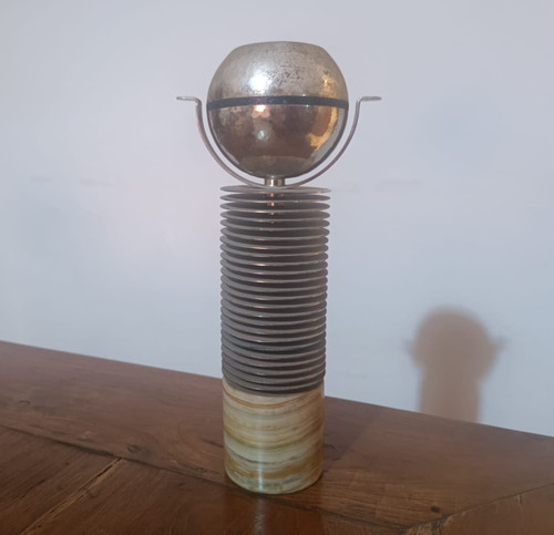 Vaso metallo onice - vaso, metallo/onice