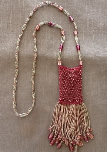 Collana perline rosa - collana,