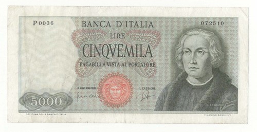 5000 lire colombo tipo - i,