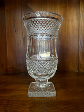 VASO COPPA VINTAGE CRISTALLO BOEMIA MOLATO BOHEMIAN CRYSTAL VASE 25 cm/h