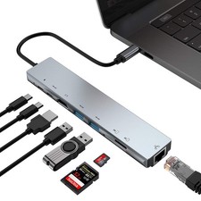 Hub USB C 8in1 HDMI 4K RJ45