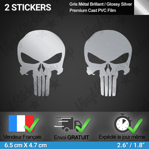 Adesivi punisher grigio - adesivi,