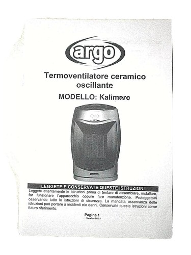 Argo kalimero manuale - kalimero,