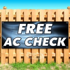 FREE AC CHECK Pubblicità Veicolo Auto Vinile Bandiera Bandiera Insegna USA SB10625