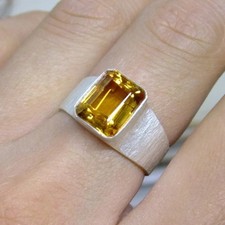 Anello uomo citrino anello