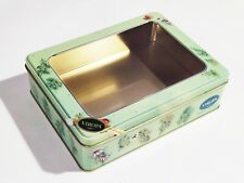 Cofanetto Barattolo di Latta da Collezione Scatola Antica Coperchio Trasparente