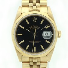 Rolex Datejust 36 Full set Jubilee "Bark" Black Dial 1992
