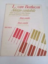 ADAGIO CANTABILE BEETHOVEN SONATA OP 13 ORGANO ELETTRONICO E PIANOFORTE RICORDI