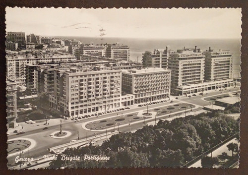Cartolina genova viale brigate - cartolina,