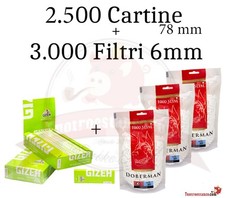 2.500 Cartine Gizeh 78mm  +