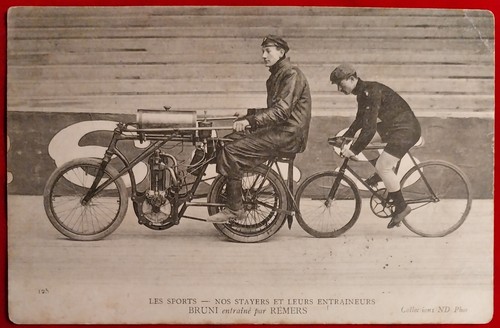 Cartolina ciclismo bici stayer - ciclismo,