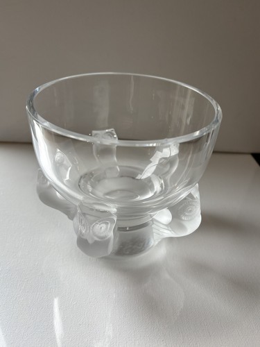 Lalique crystal hiboux ciotola - lalique,