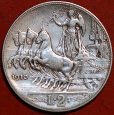 Italia 2 Lire 1910 Vittorio