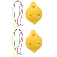 2 Pezzi Flauto Ocarina Resina Flauto Ocarina Principiante Studente Flauto (Giallo)