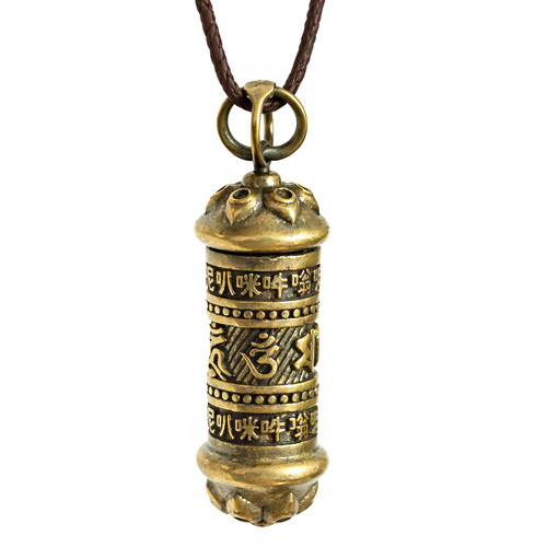Collana scatola mantra - e,