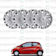 KIT SET 4 COPRICERCHI COPRI RUOTA COPPA RUOTA X4 PER CITROEN C1 C2 NEMO C3 - D14