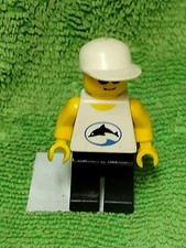 LEGO® Minifigura Town Diver con delfino bianco T-shirt bianca