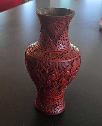 Vaso cinabro rosso - , cinese
