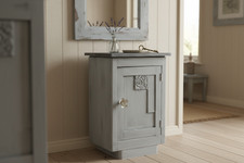 Comodino shabby chic grigio - shabby,