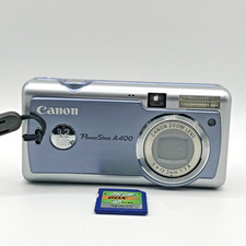 Canon PowerShot A400 3.2MP Digital Camera Silver Blue SD Card Free Shipping