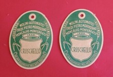 2 etichette vintage cruschello