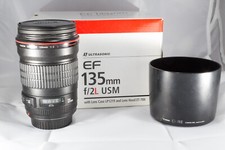 Obiettivo Canon EF 135mm f/2 L USM ritratto + scatola + paraluce