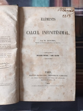 Elements calcul infinitesimal - Duhamel - 1861