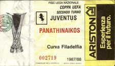 Biglietto stadio Juventus-Panathinaikos Coppa Uefa 1987/88