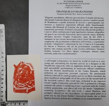 WUNDERKAMMER K EXLIBRIS 818 - " TRAMONTIN 66/1949 " - * TRANQUILLO MARANGONI *-X