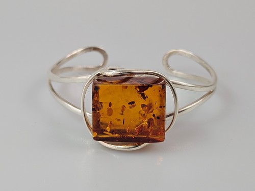 Bracciale ambra argento - , 925