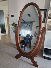 specchio da terra elegante fatto a mano in legno massiccio