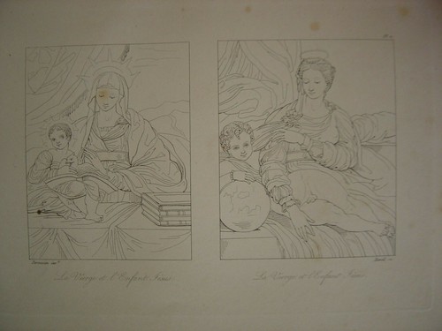 Gravure vierge et - de,