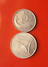 10 LIRE 1955 E 5 LIRE 1966 FDC