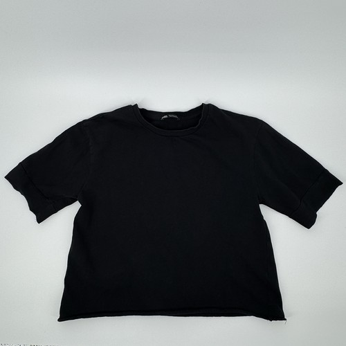 Felpa donna zara nera cropped - felpa,