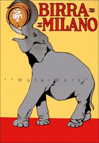 Pubblicità birra milano 1900 - pubblicità,