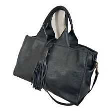 BORSA DONNA TOTE COMPUTER VERA PELLE NERA - LEATHER HANDBAG