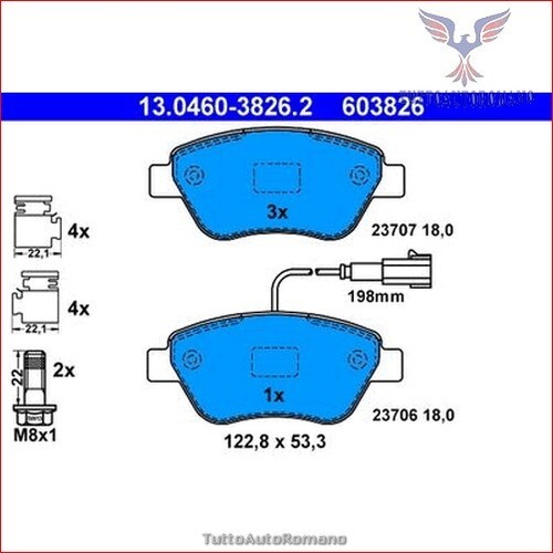 603826 kit pastiglie - pastiglie, pattini