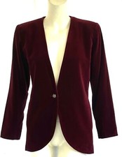 Blazer Yves Saint Laurent vintage anni 70 Rive Gauche YSL velluto bordeaux