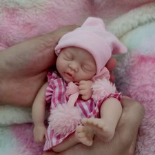 Bambola Silicone Ragazza Reborn 7 Pollici Micro Preemie Realistica Alta Qualità Mini Rosa