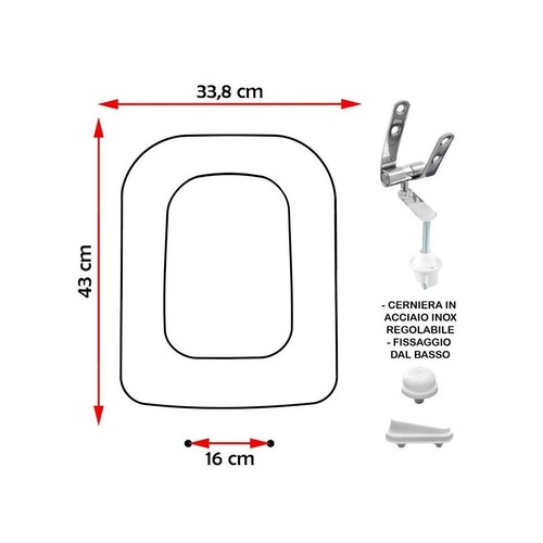 Sedile copriwater compatibile - sedile,