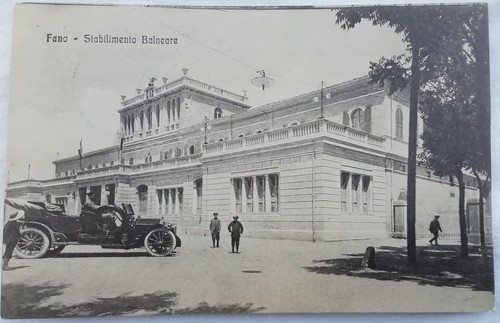 Cartolina fano stabilimento - cartolina,