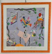 ALINARI  SERIGRAFIA  70 X 70, CON CORNICE ARANCIO LACCATA LUCIDA E GARANZIA